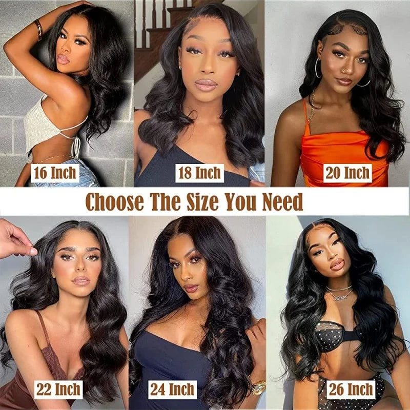 Double Weft Body Wave Human Hair Extensions for Women