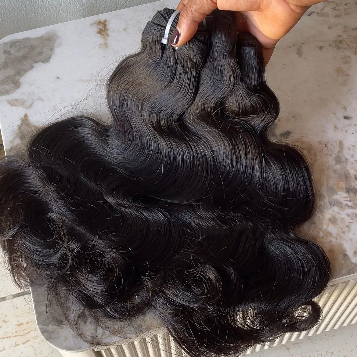 Double Weft Body Wave Human Hair Extensions for Women