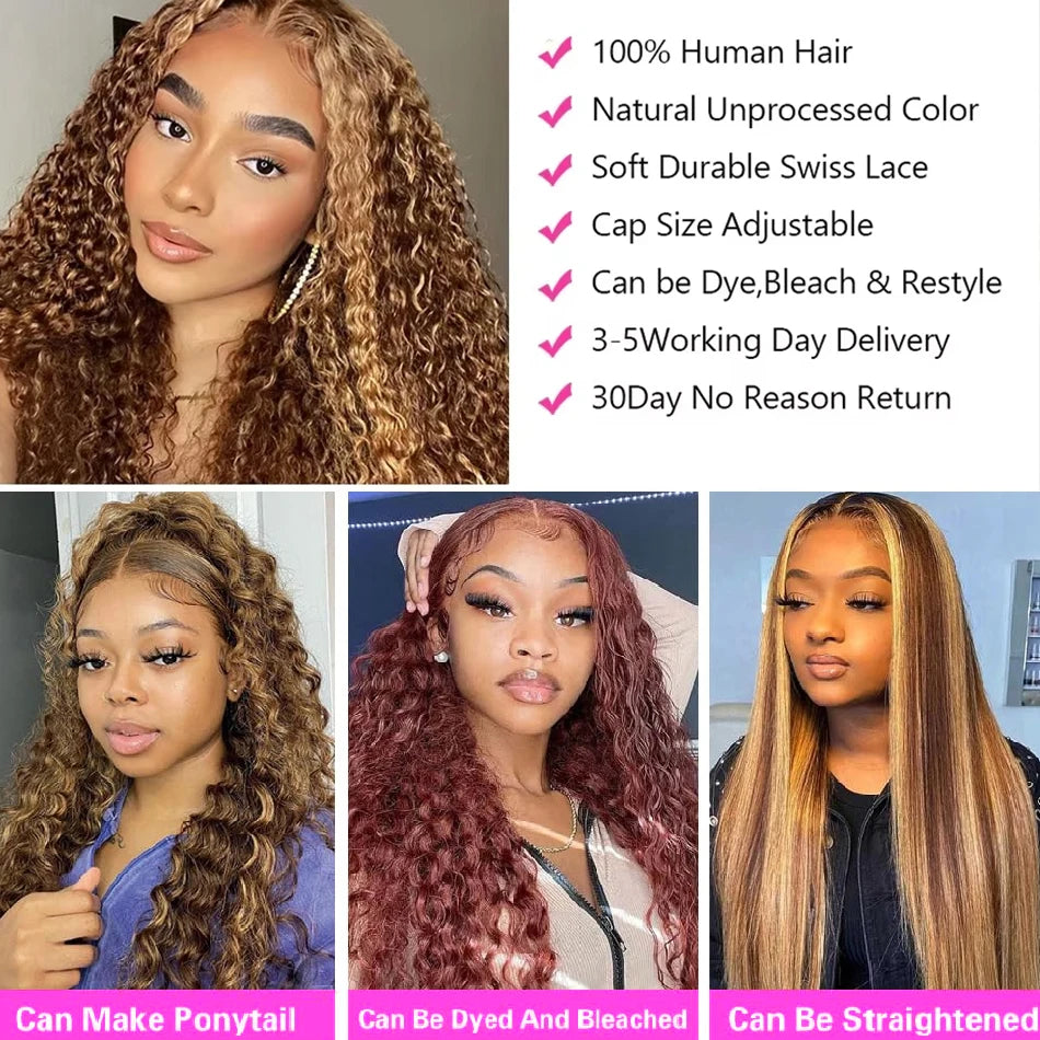 Brazilian Human Hair Ombre Lace Front Wig for Women