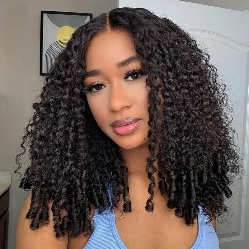 Spiral Kinky Curly Half Wig