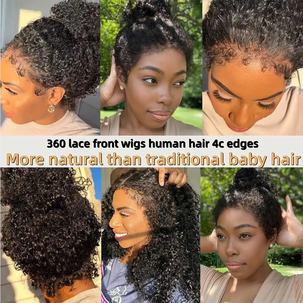 Deep Wave Glueless Human Hair Lace Wig With Baby Hair For Women