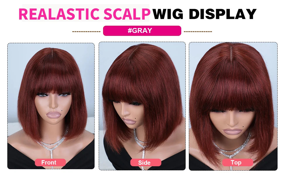 Highlight Blonde Glueless Lace Front Bob Wig for Women