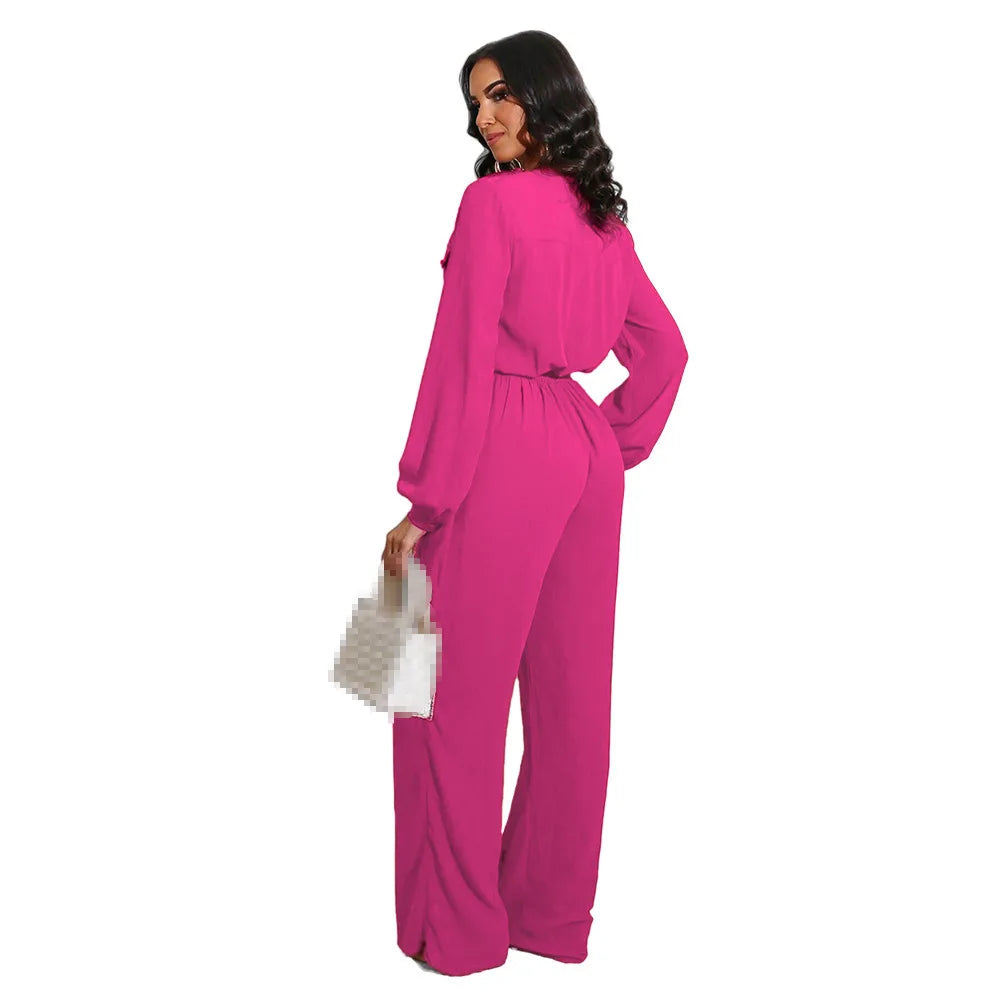 Elegant Full Length Pocketed Knit Jumpsuit for Women