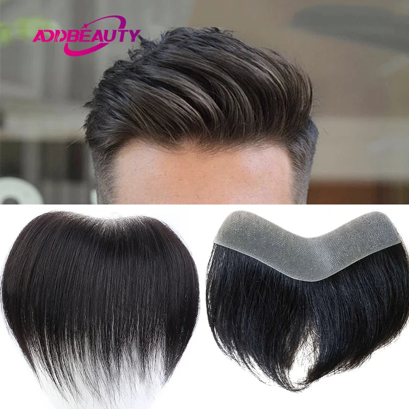 Natural Remy Hair Thin Skin Toupee Hair System for Men