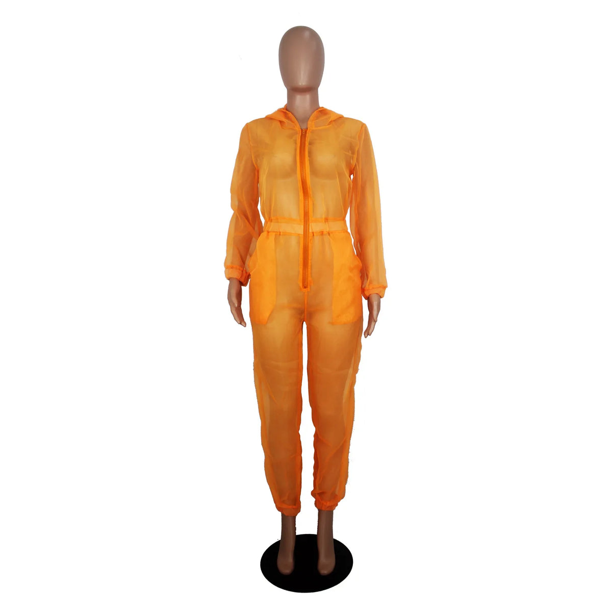 Full Length Pocketed One Piece Jumpsuit Outfit for Women