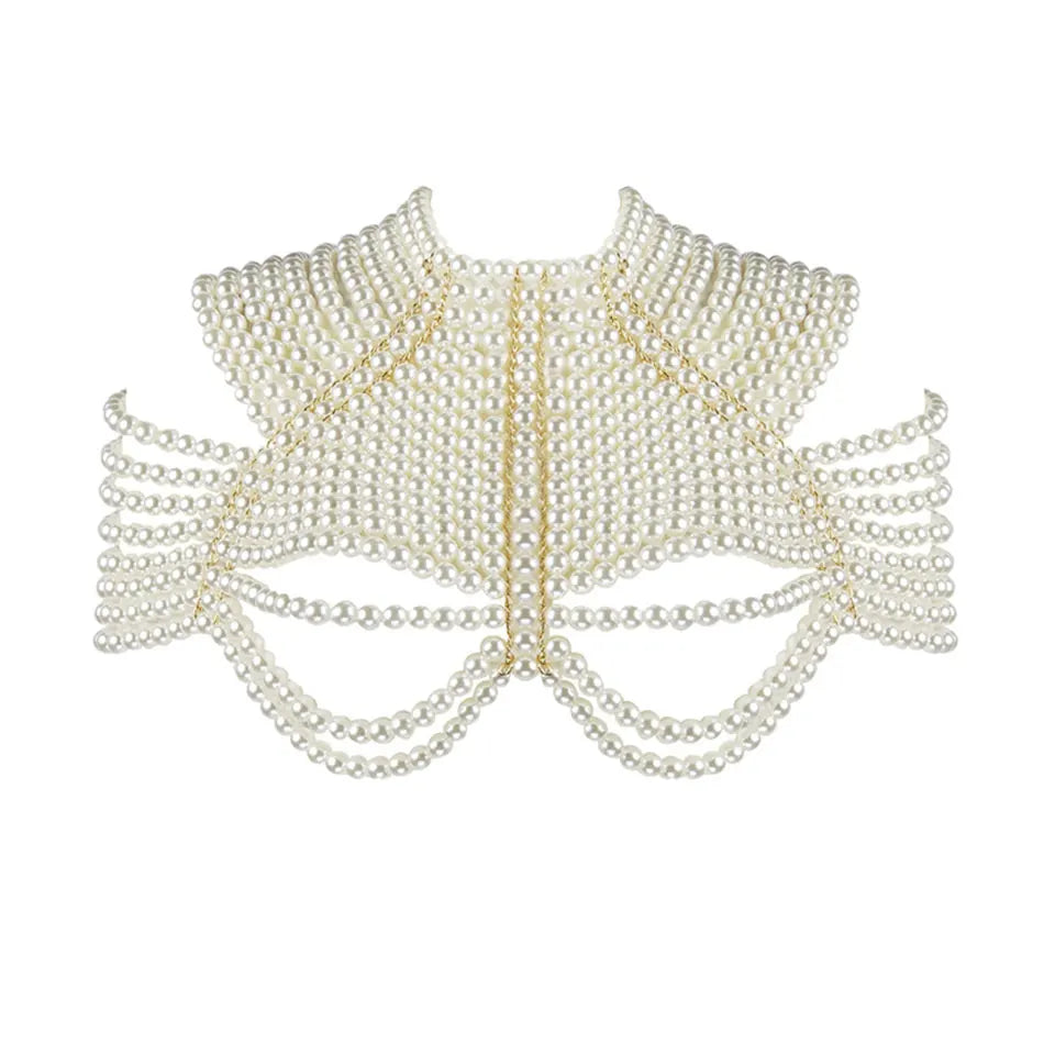 Pearl Beaded Shawl Top