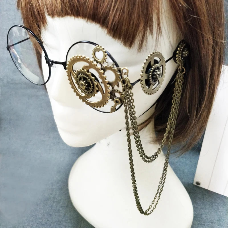 Retro Round Steampunk Fashion Glasses