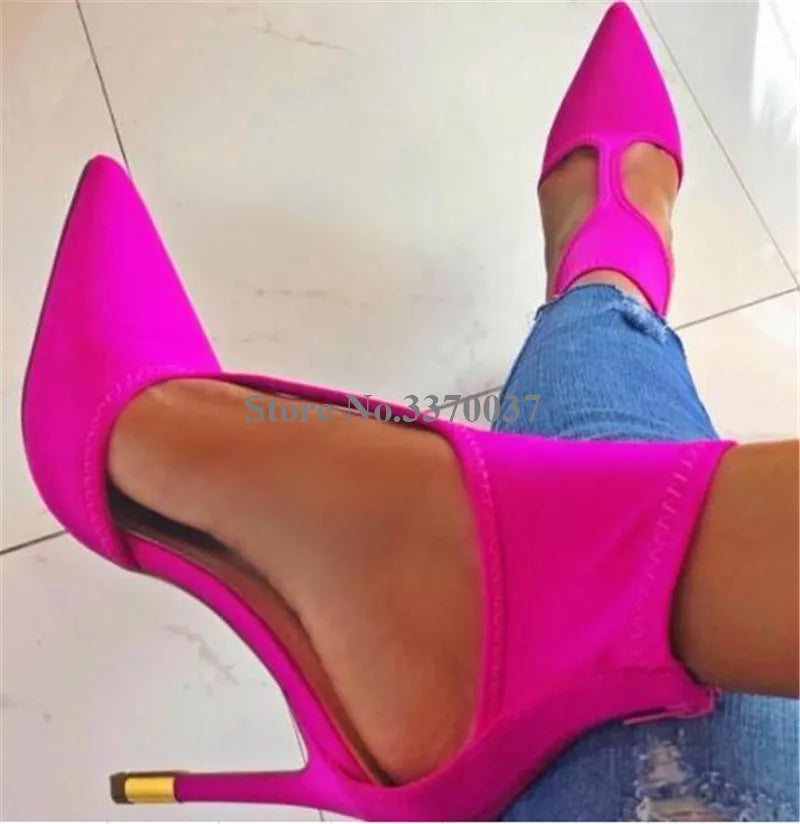 Rose Red Pointed Pumps