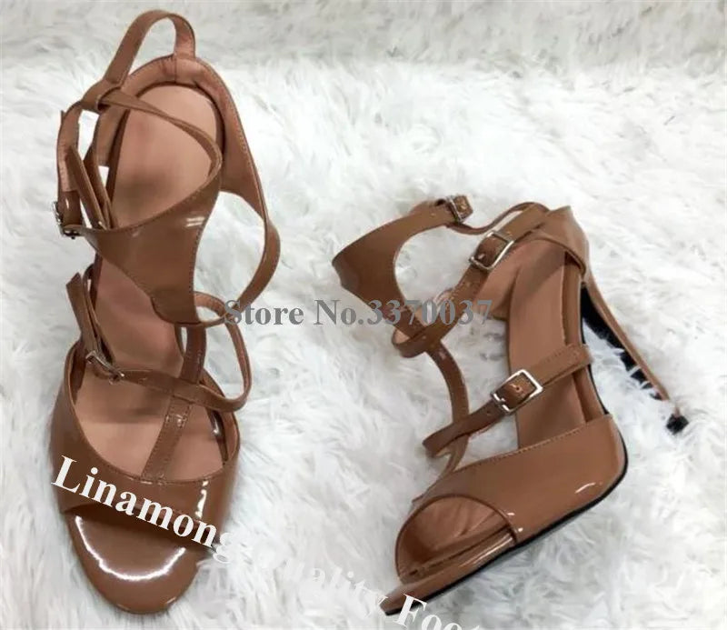 Silver Stiletto Gladiator Sandals