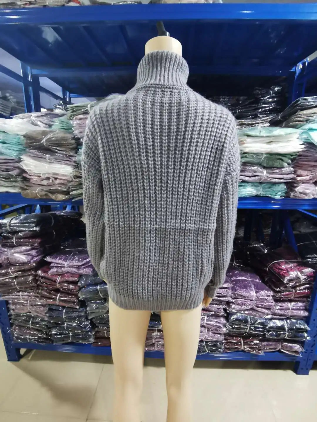 Oversized Chunky Knit Turtleneck Sweater for Women