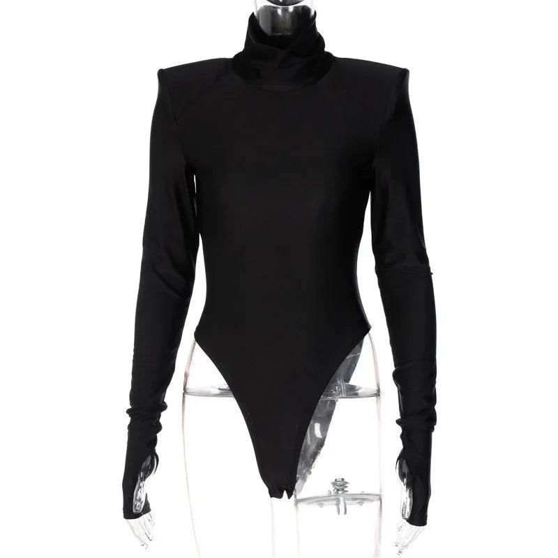 Long Sleeve Stretch Slim Fit One Piece Jumpsuit for Women