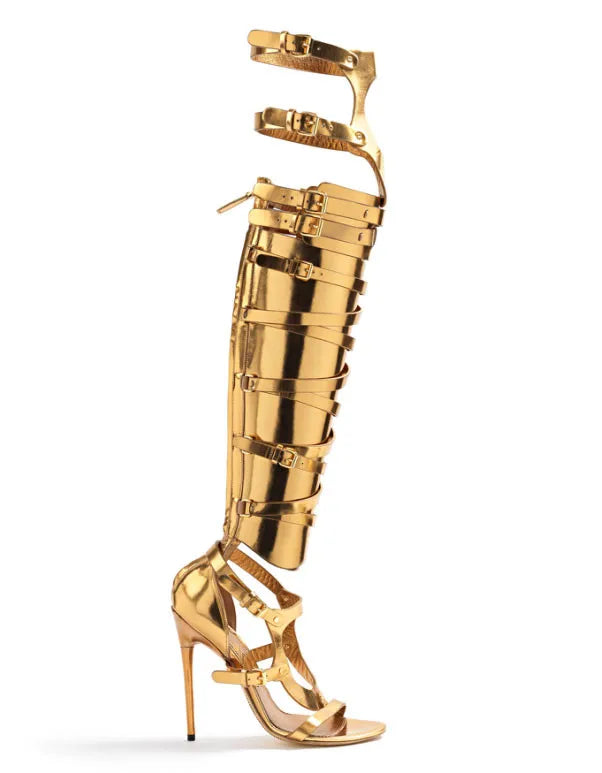 Over The Knee Gladiator Open Toe Sandals for Women