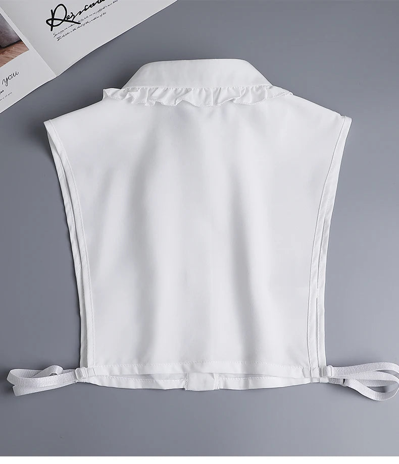 White Fake Collar Shirt Women Shawl Detachable Shirt Collar Lace False Collar Lapel Blouse Women Clothes Accessories Faux Col