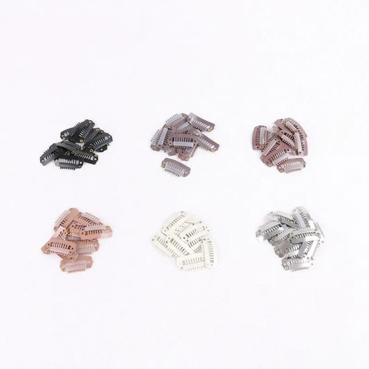 Metal I Shape Snap Clips For Hair Extensions Clip On Wigs For Women
