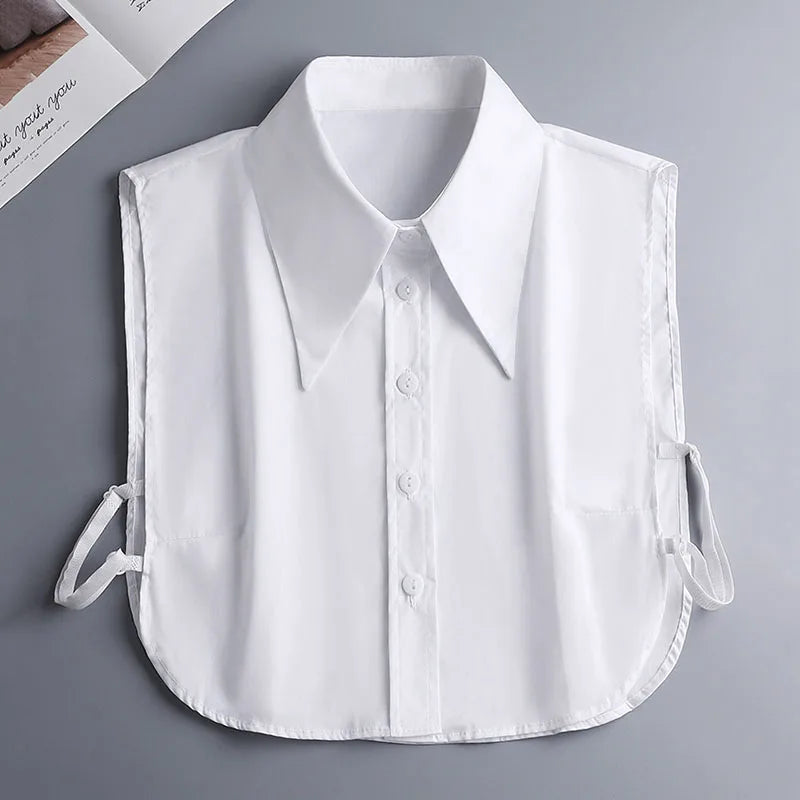 White Fake Collar Shirt Women Shawl Detachable Shirt Collar Lace False Collar Lapel Blouse Women Clothes Accessories Faux Col
