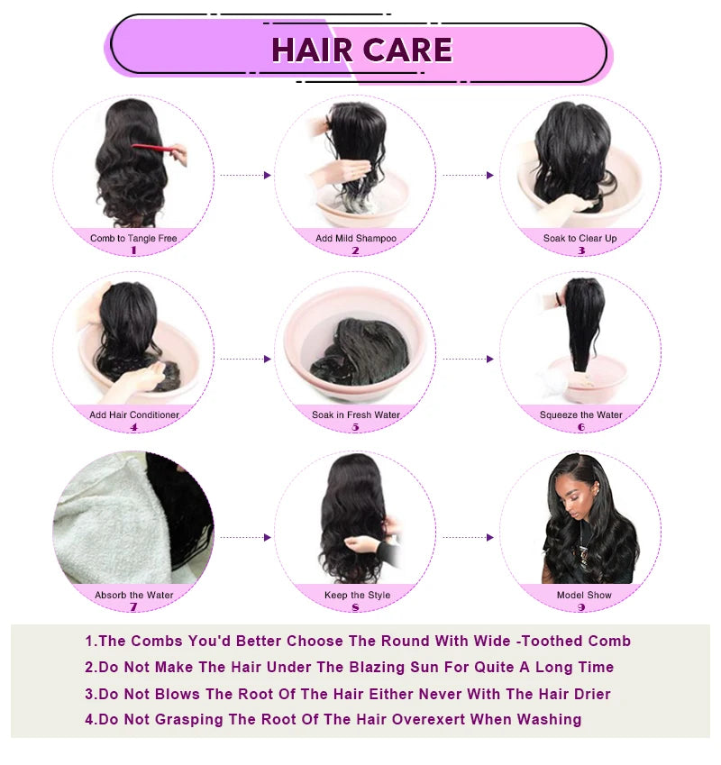 Midnight Blue Brazilian Body Wave Human Hair Wig for Women