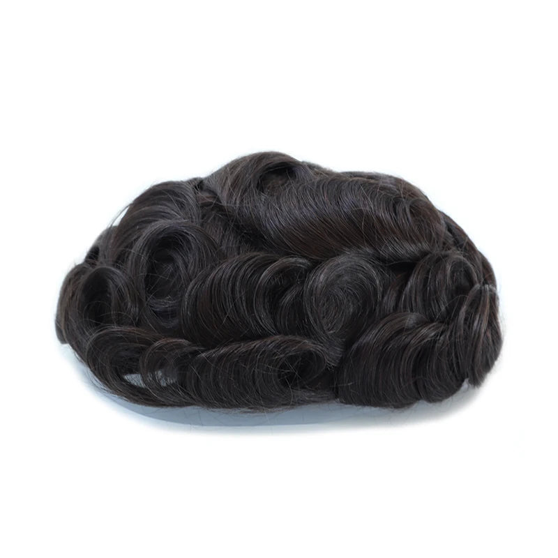 Natural Remy Hair Thin Skin Toupee Hair System for Men