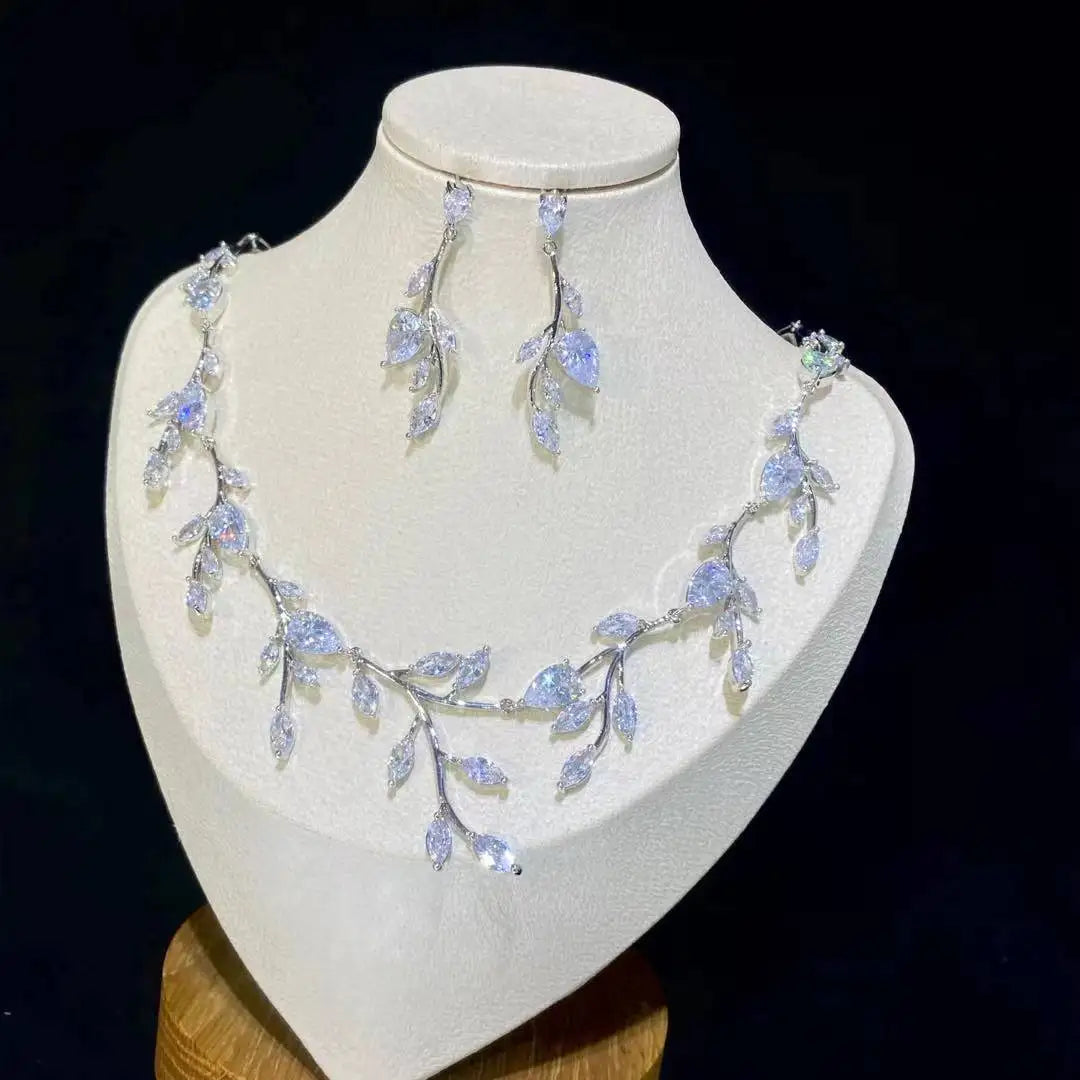 Water Drop Vine Zirconia Set