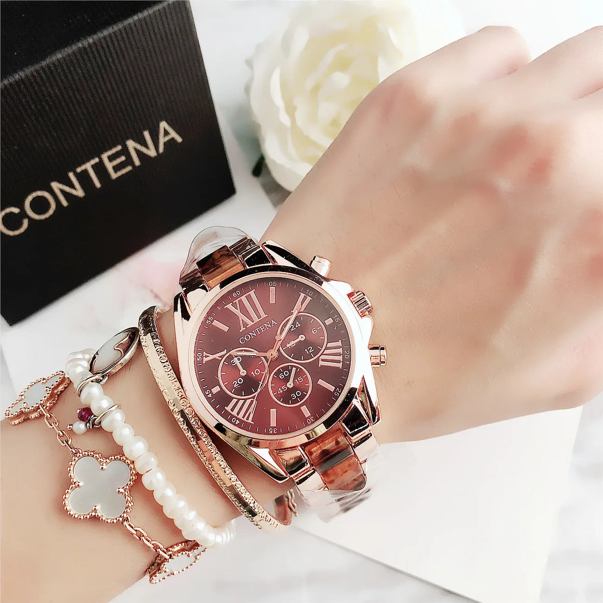 Rose Gold Stainless Steel Women's Watch