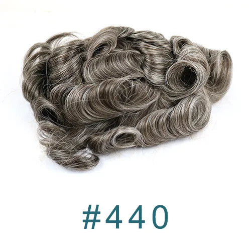 Natural Thin Skin Base Human Hair Toupee for Women