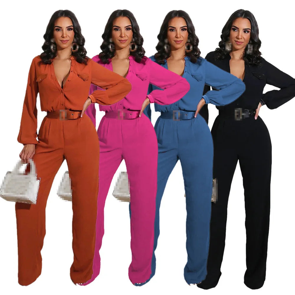 Elegant Full Length Pocketed Knit Jumpsuit for Women