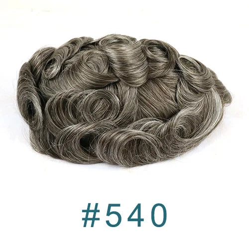 Natural Thin Skin Base Human Hair Toupee for Women
