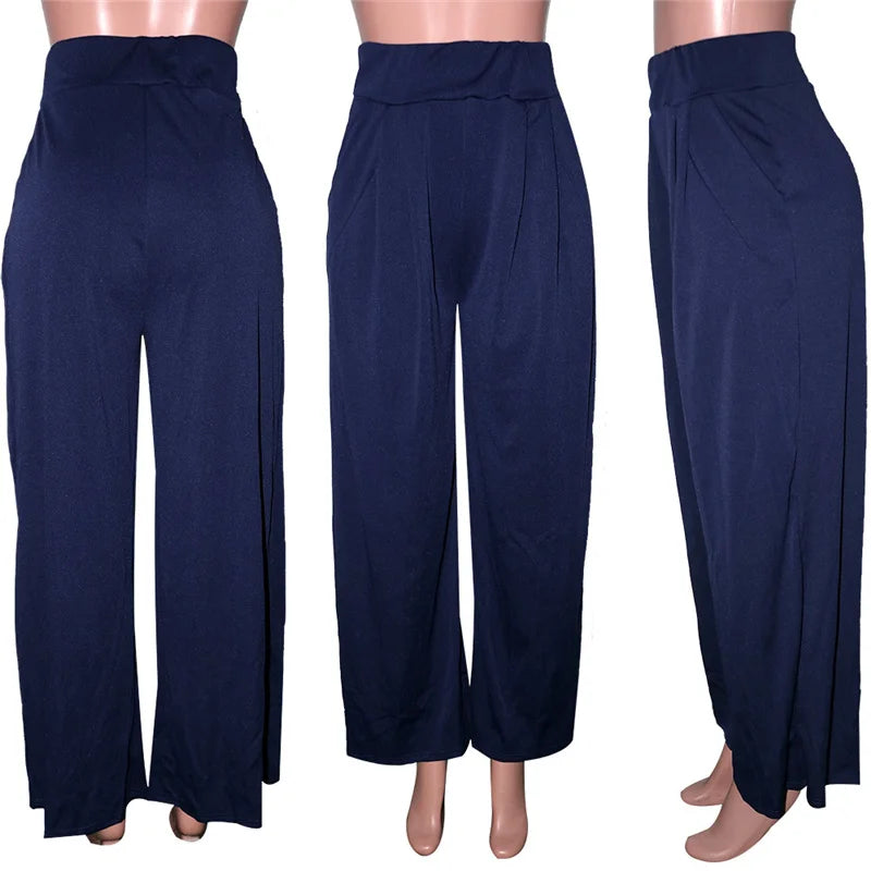 Pleated Front Palazzo Pants