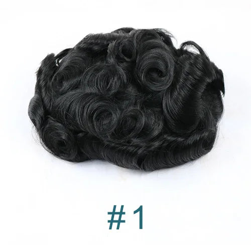 Natural Gray Human Hair Toupee With Realistic Hairline for Men
