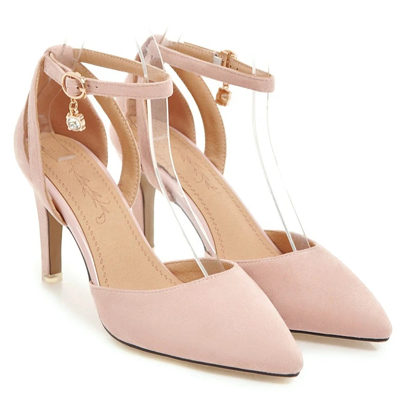 Elegant Pointed Toe Buckle Pumps