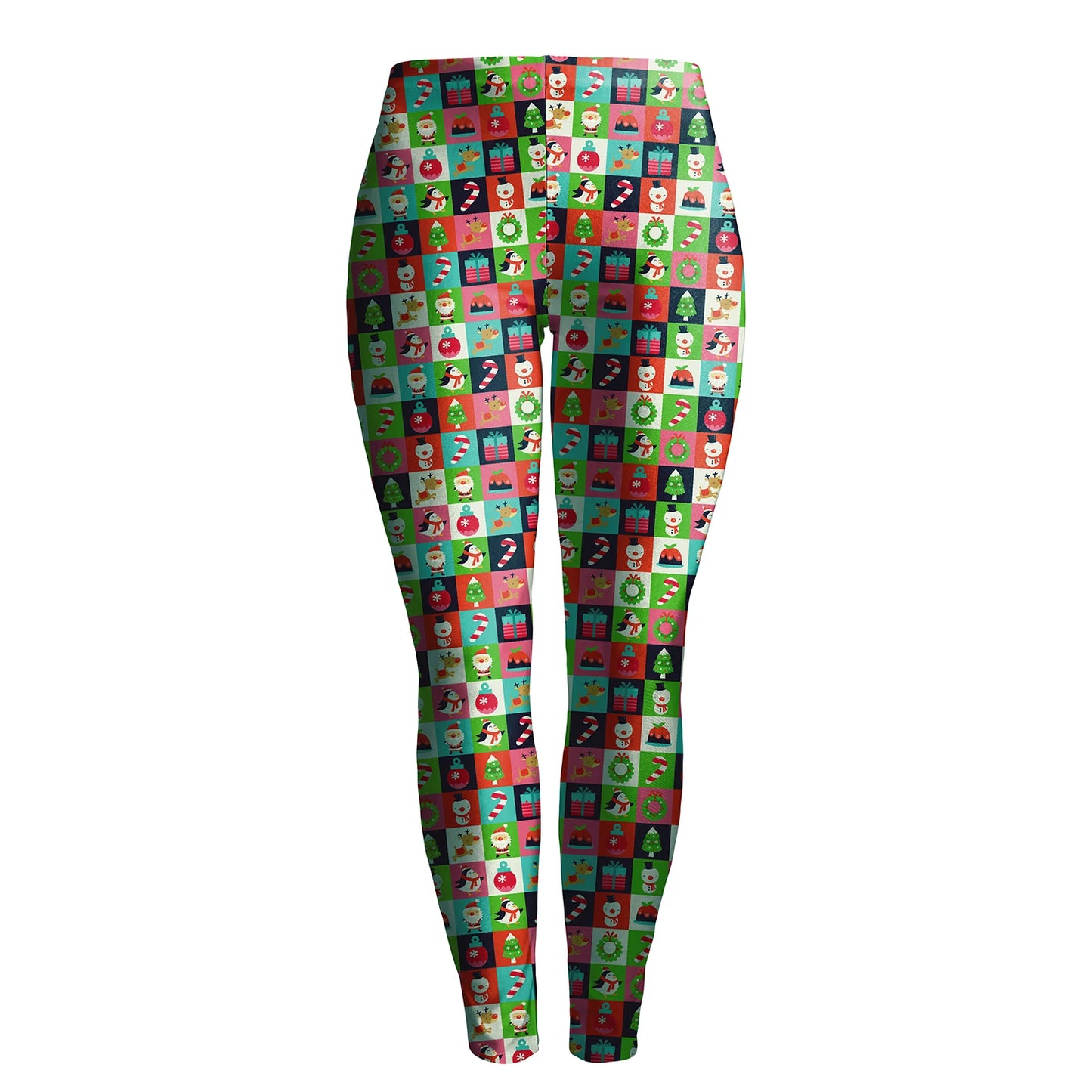 Warm Cozy Festive Christmas Knit Leggings for Women