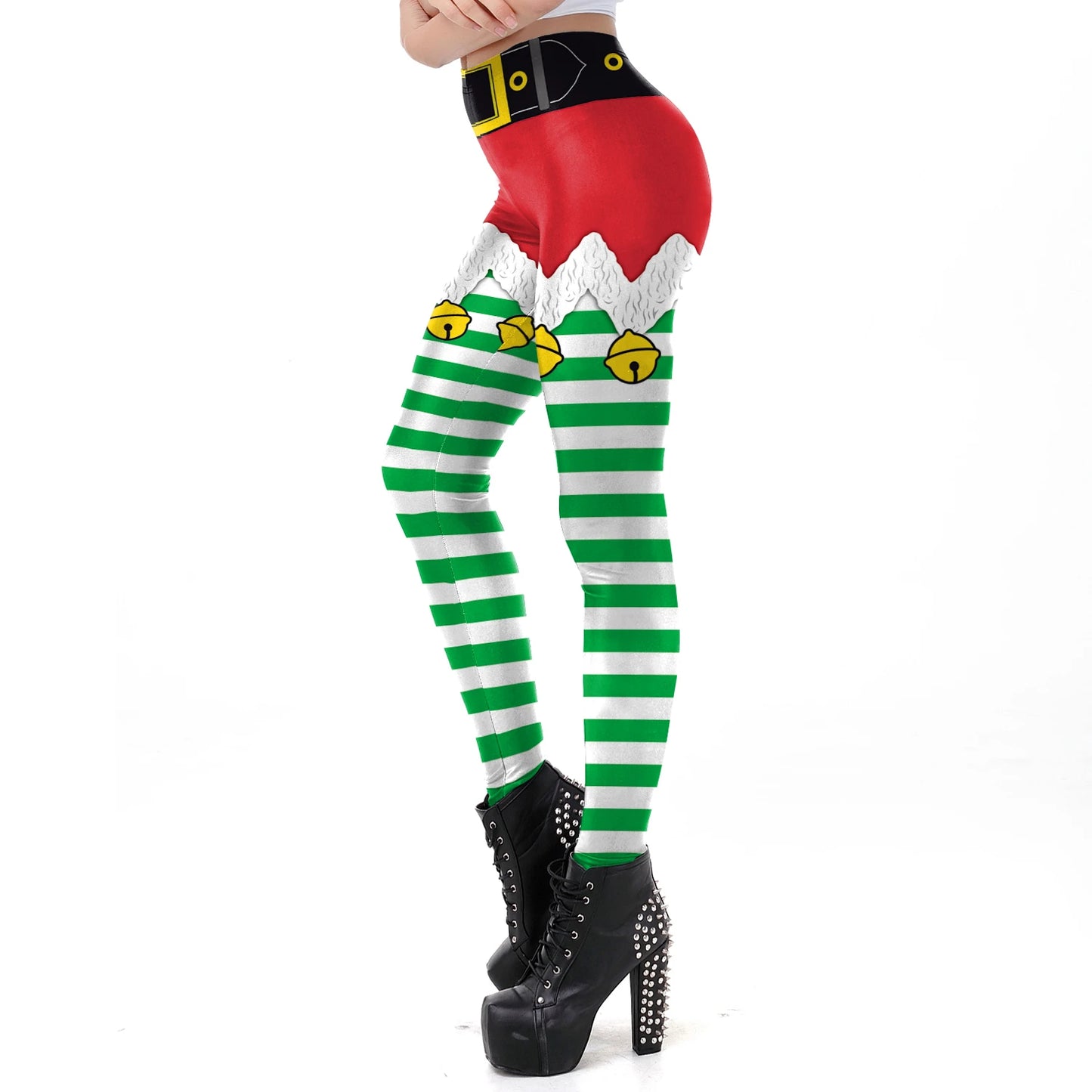 Warm Cozy Festive Christmas Knit Leggings for Women