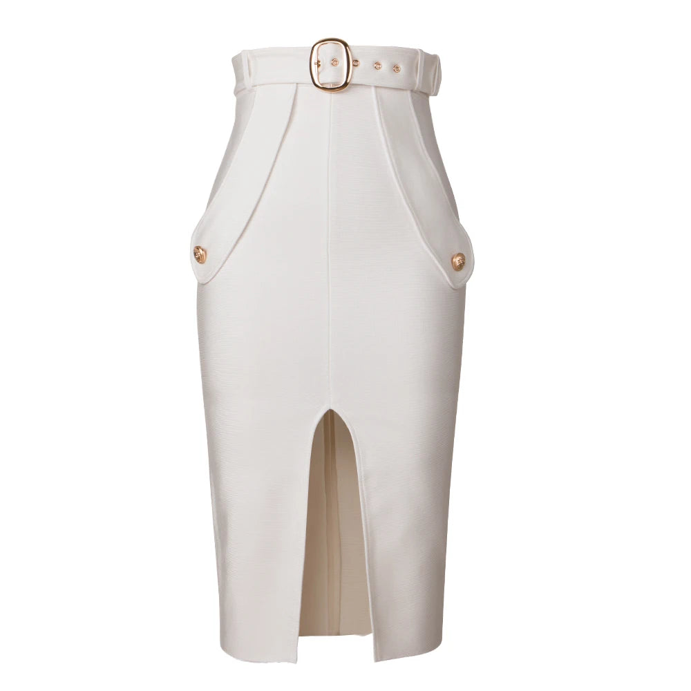 High Waist Lace Up Bandage Skirt