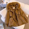 Windproof Midi Hooded Faux Fur Coat