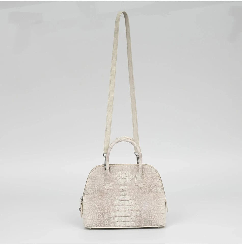 High - Quality Genuine Crocodile Leather Ladies' Handbag with Real Cowhide Lining, a Symbol of Elegance
