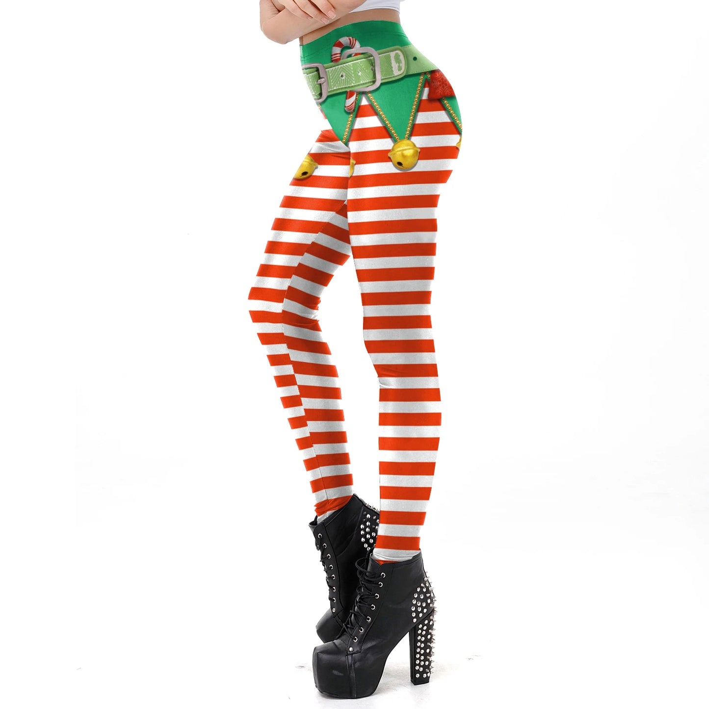 Warm Cozy Festive Christmas Knit Leggings for Women