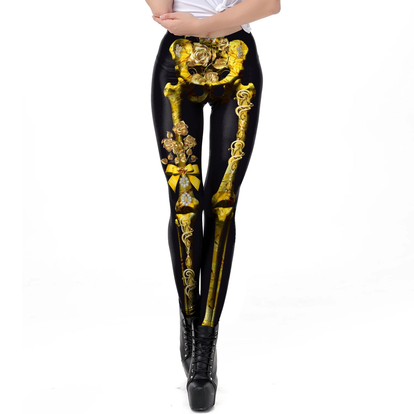 Three Dimensional Skeleton Cosplay Leggings for Women