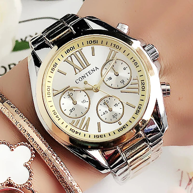 Stainless Steel Roman Numeral Watch
