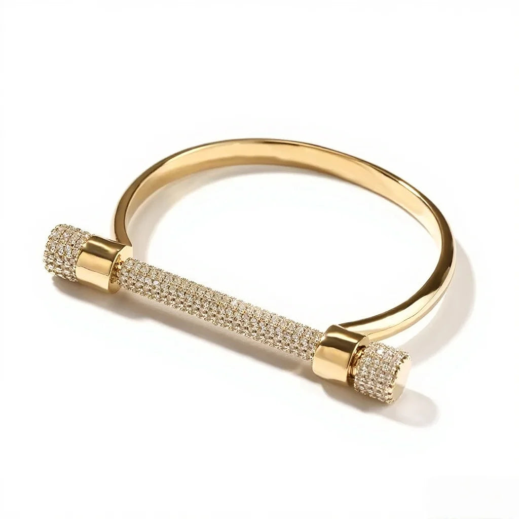 2025 Fashion New Design Brass CZ Bracelets Women Men Bangle Adjustable Bracelet Men Hip Hop Jewelry Wholesale Price