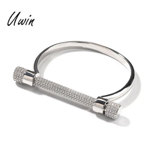 2025 Fashion New Design Brass CZ Bracelets Women Men Bangle Adjustable Bracelet Men Hip Hop Jewelry Wholesale Price