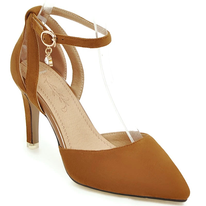 Elegant Pointed Toe Buckle Pumps