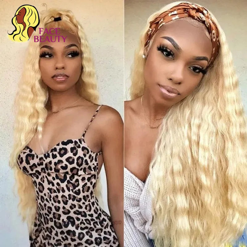 Platinum Blonde Deep Wave Brazilian Hair Bundle For Women