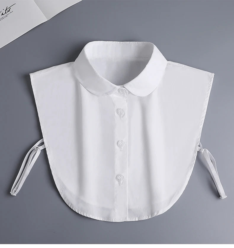 White Fake Collar Shirt Women Shawl Detachable Shirt Collar Lace False Collar Lapel Blouse Women Clothes Accessories Faux Col