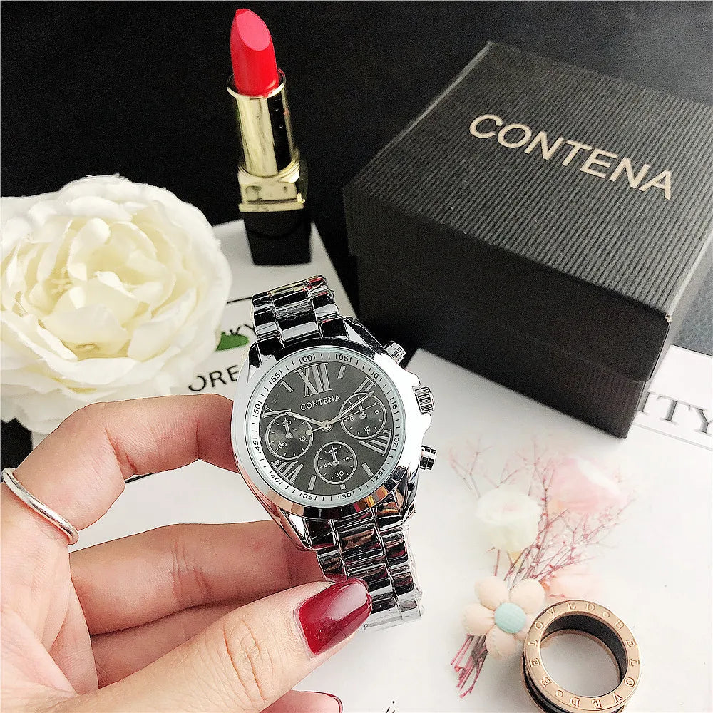 Stainless Steel Roman Numeral Watch
