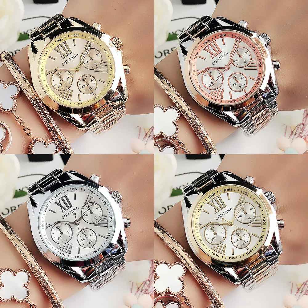 Stainless Steel Roman Numeral Watch