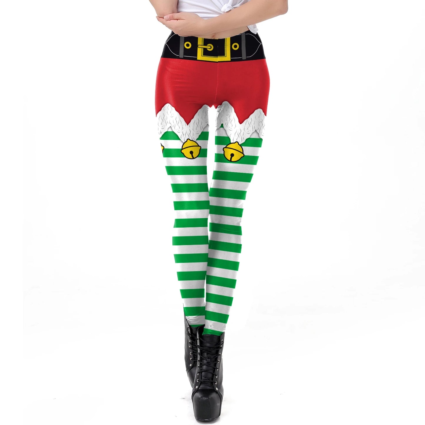 Warm Cozy Festive Christmas Knit Leggings for Women