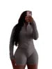 2025 Summer Two Piece Shorts Sets Zipper Tracksuit Yoga Fitness Outfits for Women Sport