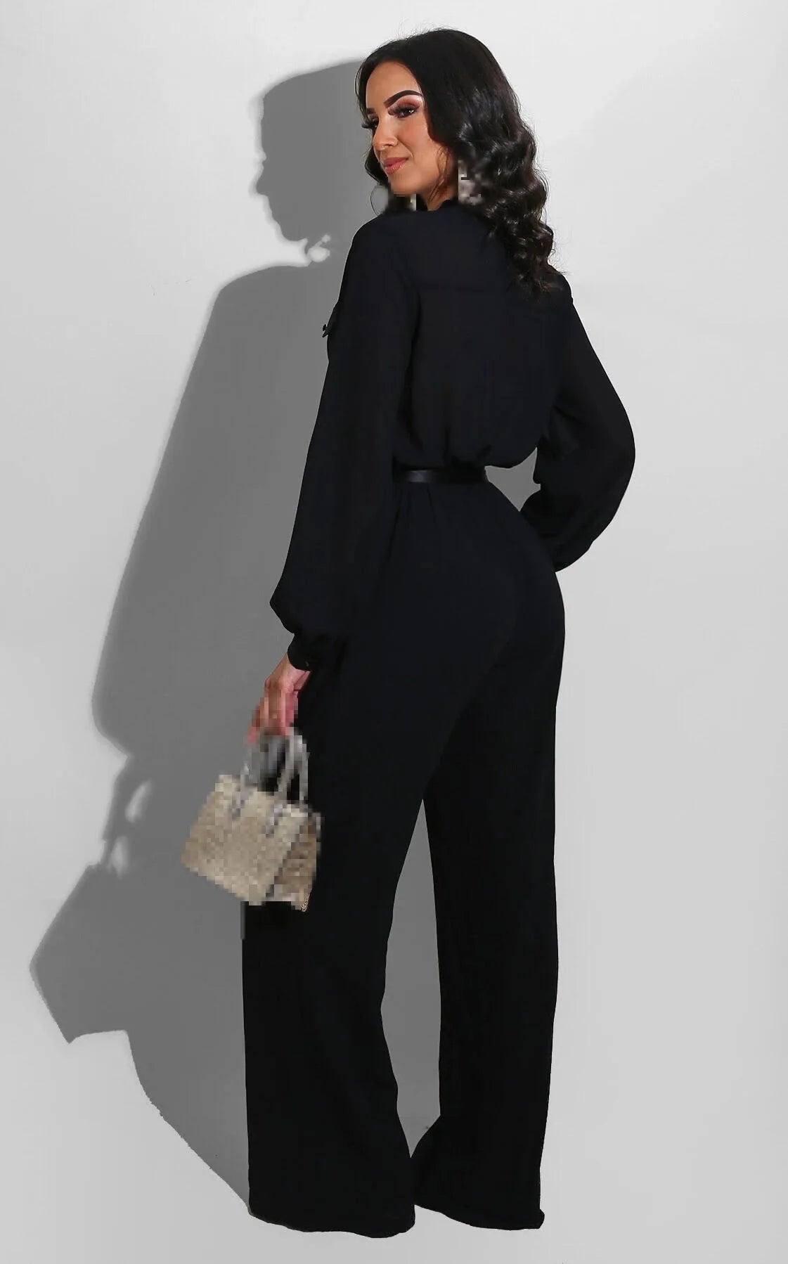 Elegant Full Length Pocketed Knit Jumpsuit for Women