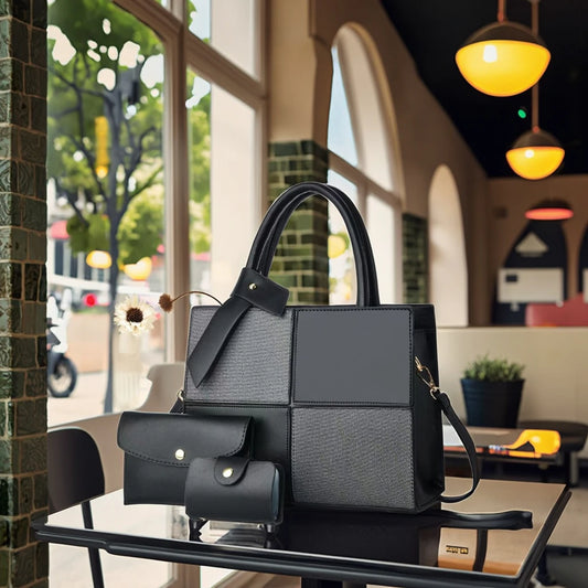 New Three Piece Set High Capacity Women's Bags Fashion Daily Use Casual with Zipper Handbag
