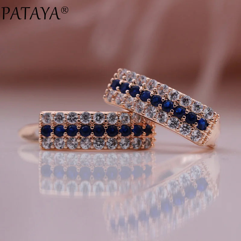 Blue Cubic Zirconia Drop Earrings