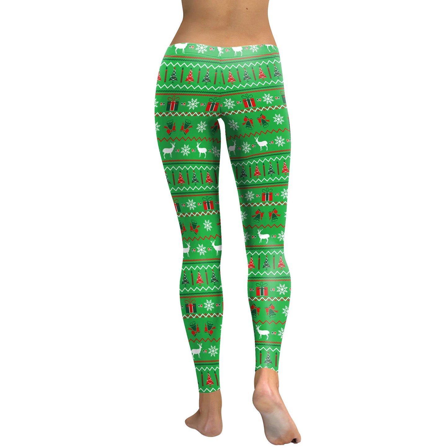 Warm Cozy Festive Christmas Knit Leggings for Women